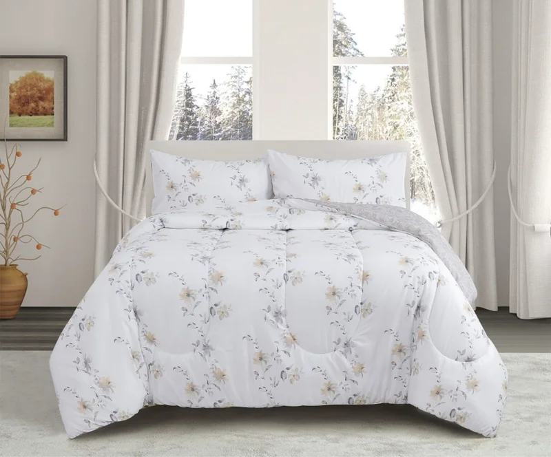 DWELL 200 Thread Count Printed Sun Rich Comforter Set - Multicolor, Size - Super King